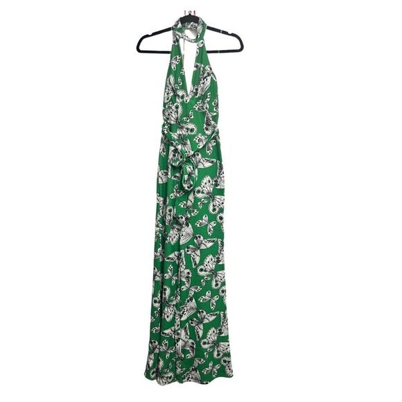 Smak Parlour Green Butterfly Print Glamour Goddess Jumpsuit - Picture 3 of 12